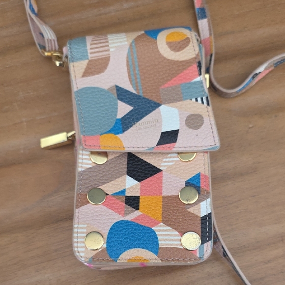 Hammitt Handbags - Hammitt Multi-Color Geometric Crossbody Bag with Gold Studs